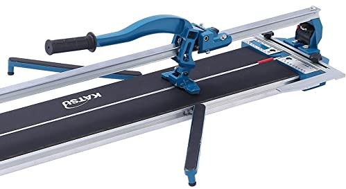 KATSU 600mm Manuelle Fliesenschneider Professioneller mit Einzelschiene und Laserführung, Aluminiumbasis, zum Präzisionsschneiden von Porzellanfliesen Keramik 347752