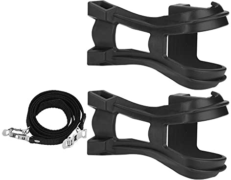 Yosoo Hälsa utrustning cykel pedal tåklämma, justerbar cykelpedal tåklämmor och remmar för cykling väg mountainbike, 1 paket