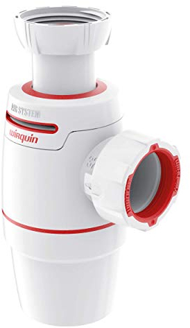 Wirquin 30722158 30722158-Sifone per lavabo Neo Air D32, colore: Bianco, 32 cm