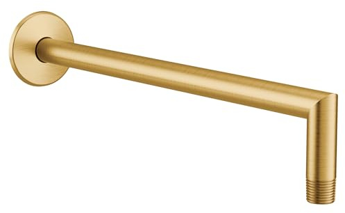 Moen S110BG Acc-Premium 14-Inch Rainshower Straight Shower Arm and Flange for Overhead Showerhead, Brushed Gold