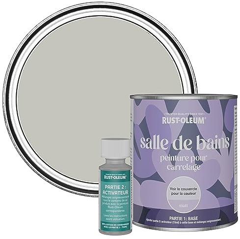 Rust-Oleum wasserfeste grau Fliesenfarbe für Badezimmer in Matt Finish - Nebel 750ML