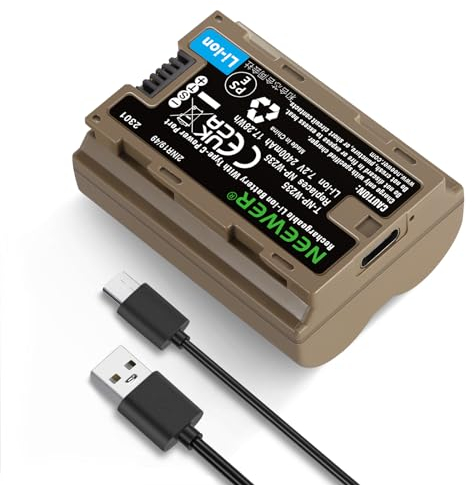 NEEWER Batteria Sostitutiva NP-W235 2400mAh Ricaricabile con Cavo di Ricarica USB Tipo C, Compatibile con FUJIFILM X-T5 X-T4 GFX 100S GFX 50S II X-H2S VG-XT4 Battery Grip