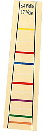 Viola Fingerboard Aufkleber 13 Zoll 3/4 Gelb aus Papier | Bratschen Griffführung für Kinder und Anfänger, Positionsmarkierungsetikett, 1 Stück