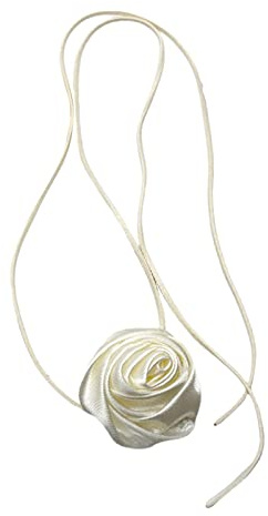 TOOYFUL Rose Choker Halskette Neckband Retro Elegant Punk Statement Stilvolle Vintage Choker Taillenkette für Festival Dinner Party Braut, Weiß