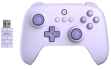 8BitDo Ultimate 2C Manette Sans Fil pour PC Windows et Android, Taux de Sondage de 1000Hz, Joysticks à Effet Hall et Déclencheurs Hall, Pare-chocs L4/R4 Remappables, Fonction Turbo (Violet)