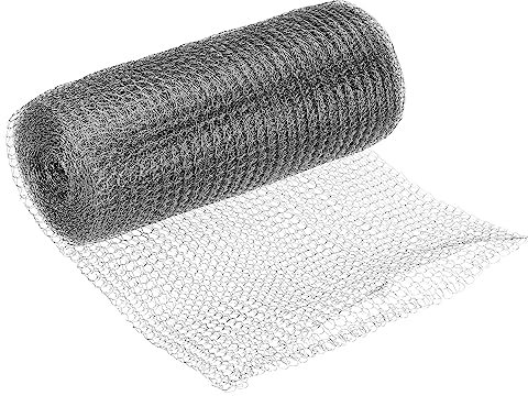 PATIKIL 6inx20ft Wire Mesh Hole Fill Fabric, Stainless Steel Mesh Double Layer Blocker Flexible Mesh Screen for Hole Filler and Plant Protection