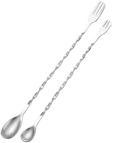 Confezione Da 3 Strumenti Per Cocktail, Agitatore Per Cocktail, Cucchiaio Da Cocktail, Cucchiaio Per Mescolare Cocktail, Strumenti Essenziali Per Bar In Acciaio Inossidabile, Tritaghiaccio, Per Bar