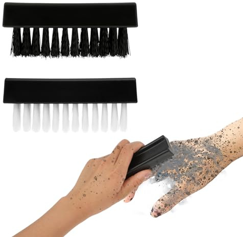 Cobee Handnagelbürste zum Reinigen von Fingernägeln, 2 Stück langlebige Nylon Nagelbürsten mit festen steifen Borsten für Männer Mechaniker Gärtner zum Schrubben unter Fingern Füßen Zehen Nägeln