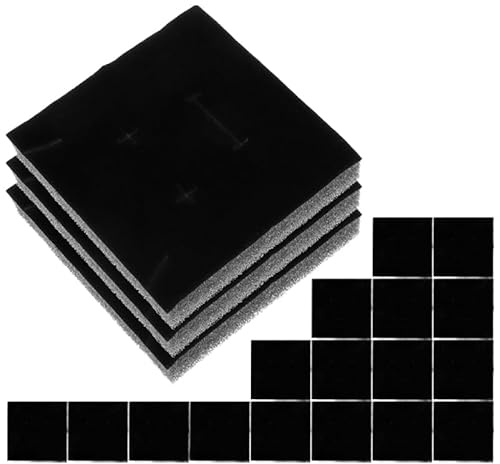 WRITWAA 20 piezas de relleno de esponja negra para anillos y aretes, almohadillas de espuma suave para exhibición de joyas y cajas de regalo, reutilizables y fáciles de limpiar