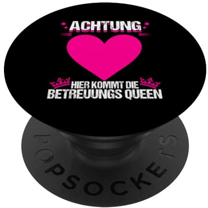 Pflegekraft Betreuerin Frauen Pflegerin Betreuungskraft Herz PopSockets mit austauschbarem PopGrip