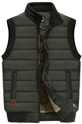 OlyljpinZ Chaleco Pesca Lana Invierno para Hombre Calentador Corporal A Prueba Viento Chaqueta Sin Mangas Al Aire Libre Chaleco Acolchado Senderismo Fotografía Abrigo Chaleco con Múltiples Bolsillos