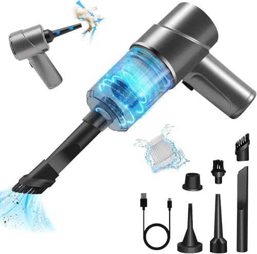 Gaogodot Aspirapolvere portatile senza fili, 3 in 1 auto mini aspirabriciole, ventilatore, USB Ricaricabile Aspiratore piccolo per la pulizia di auto e casa
