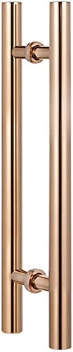 Stainless Steel Sliding Barn Door Handle Contemporary Entry Door Handle for Front & Wooden Doors Brushed Finish 60cm (23.6in) Gold Accent