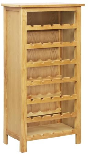 Weinschrank aus massiver Eiche, 56x32x110 cm, Weinschrank & Aufbewahrung, ideal für Weinliebhaber