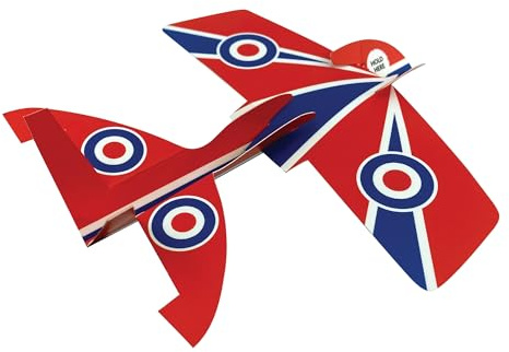 House of Marbles Super Looper Stunt Planes, Make and Fly 2 Card Aeroplanes with Assembly and Flight Instructions, Retro Looping Glider Kit