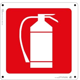 Cartello Segnaletico Estintore Alluminio Premium 20x20 cm – Made in Italy, Resistente Esterno, Stampa HD, Installazione Facile, Conforme Normative