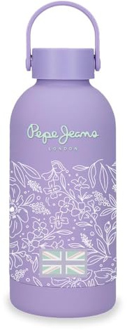 Pepe Jeans Abbey rosa rostfritt stål flaska 6,5 x 18,5 x 6,5 cm rostfritt stål av Joumma Bags, Rosa, Talla única, Flaska i rostfritt stål