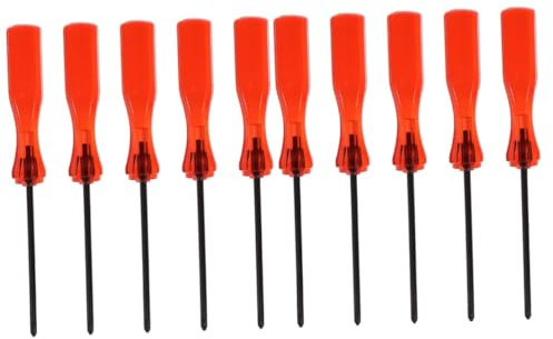 SHINEOFI 2 Ensembles Tournevis Triangulaire En Y Conducteur Y Pointe Tournevis Clé Les Pièces En Forme De Réparation À Pointe En Y Triwing Rouge 5 Pièces * 2