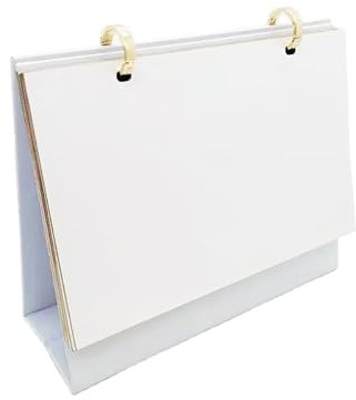 Zeloyaut DIY Sublimation Blank Desk Calendar - 14-Page Customizable Tear-Off Calendar (8.3x6.7) for Heat Press, Photo Gifts & Office Decor (white)