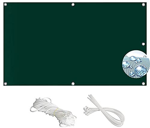 Dark Green Balcony Cladding 0.9 x 5m Weatherproof UV & Wind Protection Opaque Polyester Cover for Garden & Outdoor Spaces Sun Protection Solution
