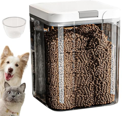 Ylnailky Boîte à croquettes pour chien 5L Hermétique Empilable Transparent