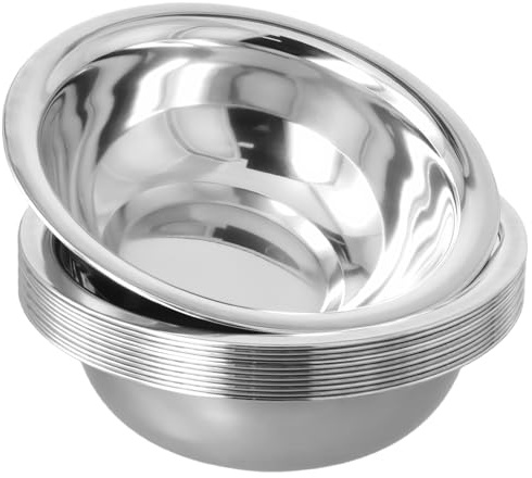 JAPCHET 12 Pack 6.2 Inch Stainless Steel Mixing Bowls, Metal Kitchen Bowls for Home Cooking Use