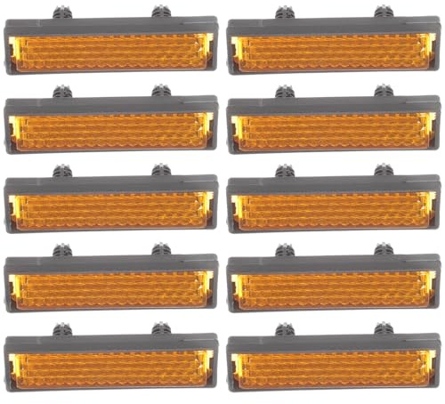 PRETYZOOM 20 Pezzi Riflettori per Pedali Sostituibili in Plastica Riflettori Compatti per Biciclette Segnaletica Riflettente Portatile per Sicurezza Notturna Ciclismo