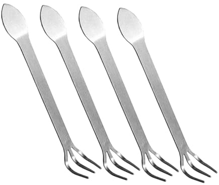 Toyvian 4 pezzi Rastrello Mini da Giardino in Acciaio Resistente Strumento Multifunzionale con Doppia Testa per Allentare e Compattare Terreno per Bonsai e Orto in Spazi Stretti