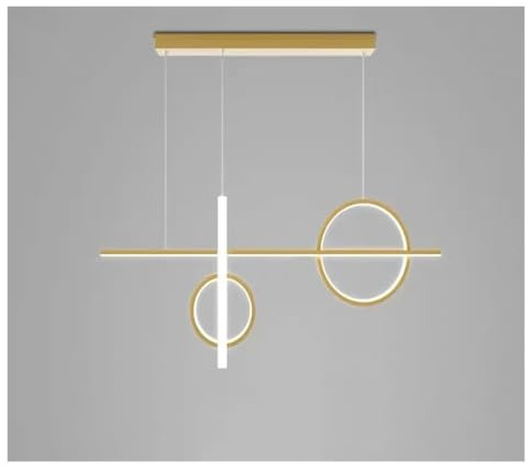 Lámpara de techo LED circular lineal, luminaria suspendida hueca estilo isla de cocina
