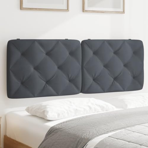 Frdhee Bettkopfteil Bettrückwand,Kopfteil-Kissen Dunkelgrau 140 cm Samt,Bett Kopfenden für Schlafzimmer Kinderzimmer