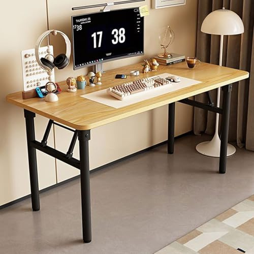 Klappbarer Schreibtisch,platzsparender Computertisch,Bürotisch,Gaming Tisch,für kleine Räume,Schlafzimmer,Student,Büro,Moderner PC Laptop Tisch(Wood1,100 * 40cm/39 * 16in)