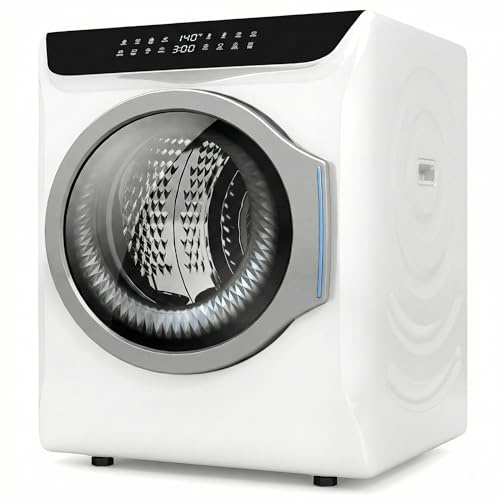 Auertech 2.8 CU. FT. Portable Dryers for Laundry, Compact Clothes Dryer with Stainless Steel Tub & Boot Dryer,1400W Dryer Machine, Electric Dryer with LED Control for Apartment, Dorm, RV, White