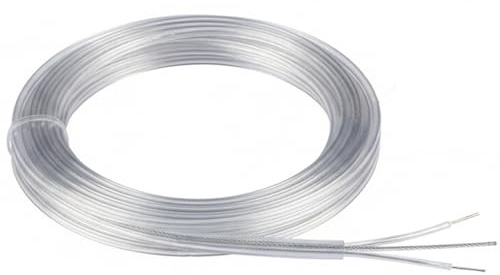 Cavo per lampada trasparente a 2 conduttori con filo in acciaio, cavo elettrico trasparente da 0, 75 mm² per luci sospese, progetti di illuminazione fai da te, 5 m