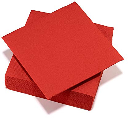 25 Serviettes airlaid Rouge FSC® - 40x40cm
