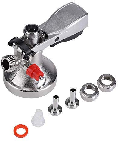 Un conjunto de acoplador de barril tipo G, acoplador de acero inoxidable dispensador de cerveza de barril Brew w/válvula de aire, para usar en el bar, hoteles, restaurantes, sala de estar