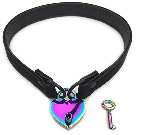 Succuba Padlock Choker Collar Necklace Lolita Collar Cat Kitty Velvet Necklace with Lock and Key For Women and Men, 14'', 16'', 18'', Velvet