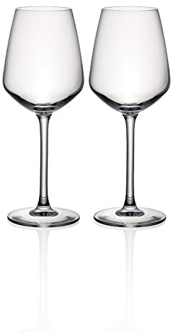 Cristal D'arques Juego de 2 copas de vino blanco de 20 cm de alto x 7,9 cm de ancho, 300 ml