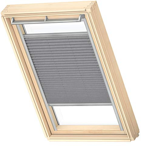 VELUX Original Dachfenster Plissee für S06, Grau, mit Grauer Führungsschiene