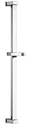 ENKI, S19 Duschstange, verchromt, quadratisch, mit Handbrausehalter, Edelstahl, modern, einfach zu installieren, 1 Jahr Garantie