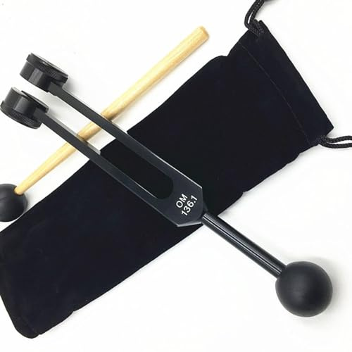 Ensemble De Diapasons, Diapason De Fréquence Om 136,1 Hz Avec Marteau, Diapason D'Énergie De Chakra Du Cœur Pour La Guérison Par Le Son, La Méditation, Le Système Immunitaire Et La Circulation, Instru