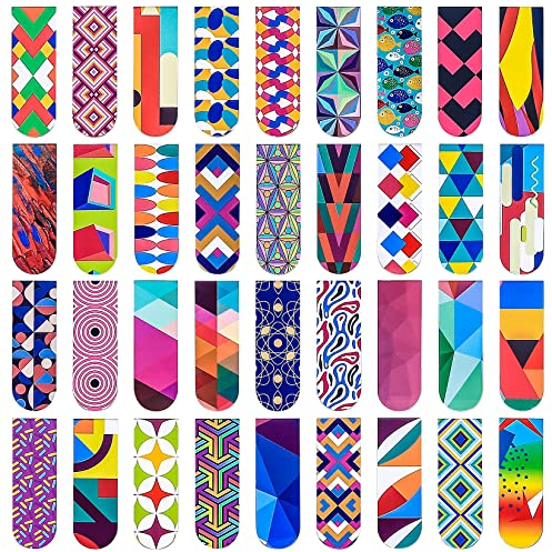 36 Stk Magnetische Lesezeichen, bunte Magnet Seitenmarkierungen, magnetische Buchmarkierungen, verschiedene magnetische Seitenclips Lesezeichen für Kinder, Schule, Schreibwaren, Buchlesen
