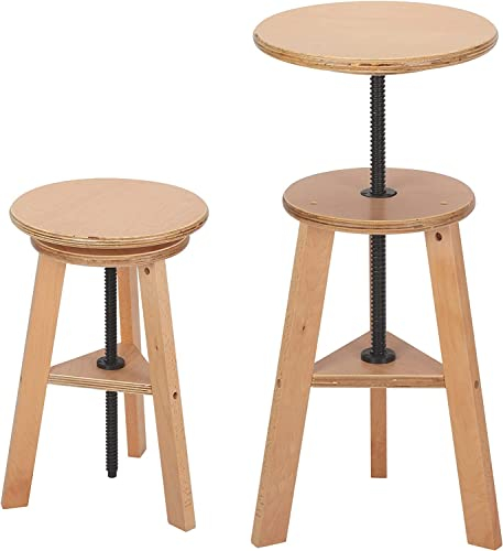 awagas 48-65 cm Malhocker Holz Zeichenhocker Ø 30cm Rund Holzhocker Höhenverstellbar Drehhocker Multifunktionaler Künstlerhocker für Künstleratelier Malerei Kunststudenten Küche Büro