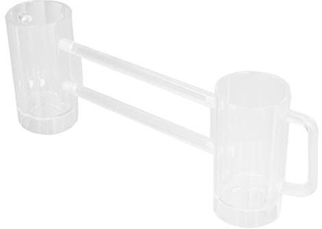 Jarra De Cerveza De Vidrio Acrílico,Jarra De Cerveza Congelada De 430 Ml/14.5 Oz Para Congelador,Jarra De Cerveza Transparente Vaso De Cerveza Doble Combinado Con Mango Para Bar KTV Competencia De Jue