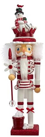 Kurt Adler Hollywood Nussknacker™, weißer Anzug mit Schneemannmütze, 44,5 cm