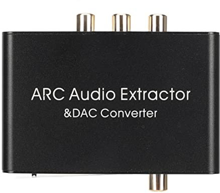 Garsent HDMI ARC Audio Extractor 192 kHz, HDMI ARC Adapter mit 3,5 Mm Kopfhöreranschluss, Analoger Audiokonverter für Heimkino-TV-Soundbar-Lautsprecherverstärker