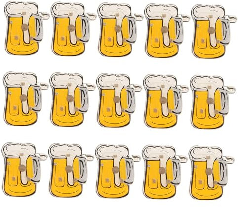 COLLBATH Leuchtende Cartoon Bierkrug Brosche 15 Stück Kunststoff Blinkende Anstecknadeln Für Damen Party Accessoires