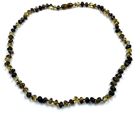 Baltische Bernsteinkette für Erwachsene – Natürliche Bernsteinperlen – Bernsteinschmuck 45–46 cm
