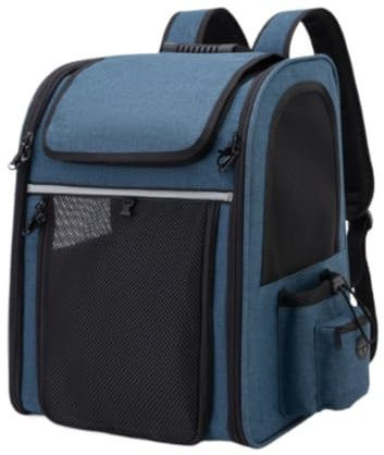 REIFOR Transportbox Hund Haustier-Rucksack Für Kleine Und Mittelgroße Hunde Und Katzen, Erweiterbarer Haustier-Transport-Rucksack Katzentasche Transporttasche Katze(A)