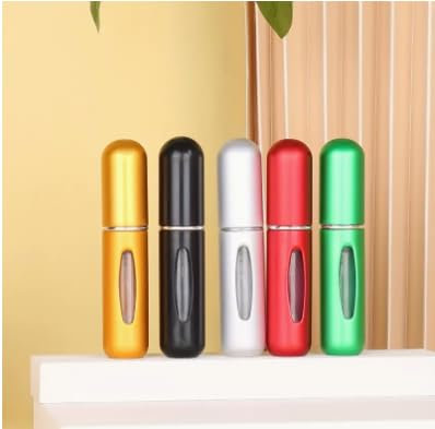 Amie Louise Beauty Supplies 5PCS 5ml Perfume Atomiser Refillable Bottles Portable Mini Spray Travel Bottle Easy to Refill Empty Atomizer Bottle for Purse Handbag Pocket Luggage