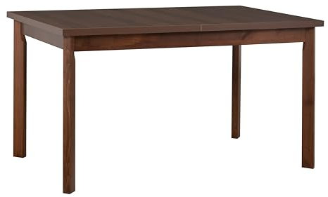 LeafDesign Esstisch, Klapptisch aus Holz mit Einlegeplatte, Tisch mit Laminatplatte in Nussbaum, Familientisch, Tisch für 4-6 Personen, Made in Europe, Max 5 P (150x60x76)